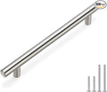 homdiy (500 Pack Drawer Pulls Brushed Nickel Cabinet Pulls HD201SN Cabinet Hardware Euro Style Drawer Handles 6-1/4in Hole Centers Kitchen Cabinet Handles Cupboard Handles