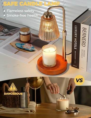 Modern Candle Warmer Lamp with 24h Cycle Timer, Dimmable Wax Melt Warmer - Image 2