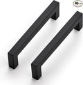 JOY DECOR 40 Pack Cabinet Handles, Black Cabinet Pulls, 5 Inch Kitchen Closet Handles Square Drawer Pulls Stainless Steel Drawer Hardware, 128mm Hole Centers