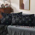 DFXSZ Halloween Pillow Covers 12x20 inch 2Pcs Black Ghost Halloween Decor by DFXSZ