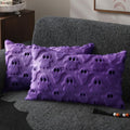 DFXSZ Halloween Pillow Covers 12x20 inch 2Pcs Purple Ghost Halloween Decor by DFXSZ
