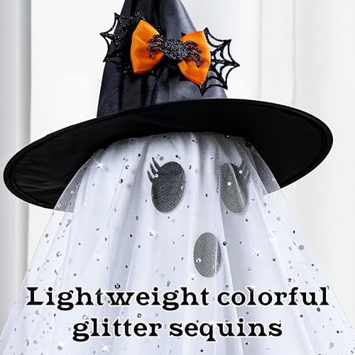 AYGXU 2pcs Halloween Decorations Indoor,Ghost Decor with String Lights Remote Control,Halloween Party Decorations,Spooky Ghost Light for Home Table Room Kitchen Office - Image 5