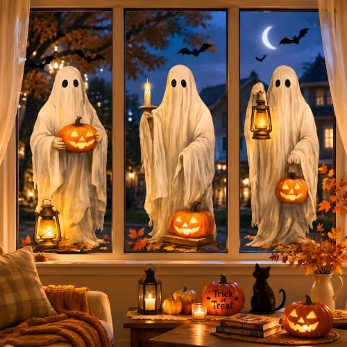 Halloween Decorations - Ghost Window Clings for Halloween Party Decor - Image 5