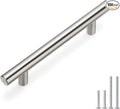 homdiy 96mm Cabinet Handles Drawer Pulls - HD201SN Cabinet Hardware Brushed Nickel Cabinet Pulls 100 Pack Modern Cupboard Handles for Kitchen Cabinets