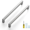 Ravinte 3 Pack Brushed Nickel Kitchen Cabinet Handles 7-1/2 Inch Cabinet Pulls Square Kitchen Hardware for Cabinet Drawer Pulls Drawer Handles Come with Screwdriver