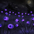 2PACK Scary Eyeballs Solar Garden Light Halloween Decorations Outdoor,Swaying Firefly with 12LED Purple Spooky Eyes Lights-Waterproof Ornaments Solar Halloween Lights for Lawn, Patio, Party Decor by BeHiller