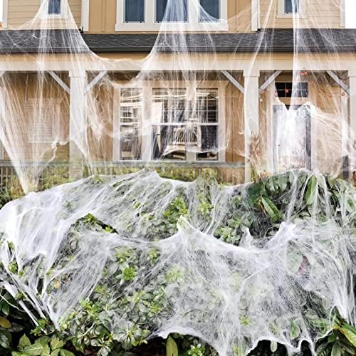 1000 sqft Spider Webs Halloween Decorations with 30 Fake Spiders by Unknown