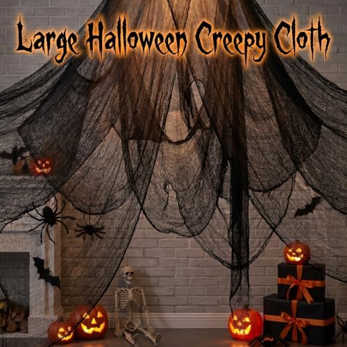 Halloween Creepy Cloth Black 80×400inch - Halloween Decorations Clearance - Creepy Spooky Halloween Decorations Outdoor Indoor - Image 5