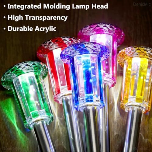 DenicMic Outdoor Solar Lights Waterproof 10 Pack Color LED Christmas Decor - Image 5