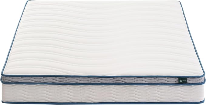 ZINUS 8 Inch Spring Sensation Hybrid Mattress [New Version], Full, Fiberglass Free, Medium Firmness, Durable Support, Certified Safe Foams & Fabric, Mattress in A Box