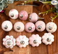 Assorted Cabinet Knobs Mandala Ceramic Door Knobs Colorful Kitchen Furniture Drawers Knobs for Cabinets Kitchen Furniture Drawers Interior Décor Wardrobe-Pack of 12