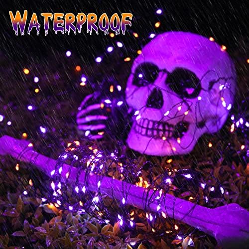 Joomer Orange Purple Halloween Solar String Lights,2 Pack Total 80FT 240LED - Image 3