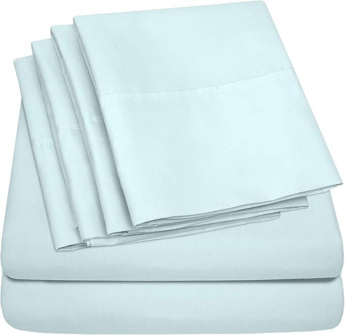 Twin XL Size Bed Sheets - 4 Piece 1500 Supreme Collection Fine Brushed Microfiber Deep Pocket Twin X-Large Sheet Set Bedding - 1 EXTRA PILLOW CASES, GREAT VALUE, Twin XL, Aqua