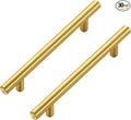 JOY DECOR 30 Pack Cabinet Handles, Gold Cabinet Pulls, 5 in Hole Center Kitchen Cabinet Handles, Stainless Steel T Bar Handles for Dresser Drawers