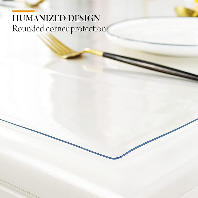 Deep Dream 1.5mm Clear Desk Cover Protector, 28×72 Inch Clear Table Protector, Rectangular Vinyl Desk Pad, PVC Plastic Table Cover for Office, Dresser, Night Stand, Computer & Writing Desk Tabletop