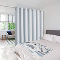 NICETOWN Room Dividers Heavy Curtains Screens Partitions, Function Thermal Insulated Blackout Patio Sliding Door Divider Room Curtain Panel, Extra Wide Curtains, 8.3ft Wide x 7ft Long, Greyish White