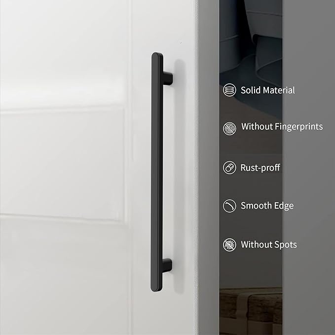 10 Pack 3 Inch(76mm) Kitchen Cabinet Handles Matte Black Cabinet Pulls Kitchen Cabinet Hardware Drawer Pulls for Cupboard Wardrobe