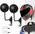 SANGMO 180° Motorcycle Helmet Rack, Rotation Metal Helmet Holder Wall Mounted Helmet Rack Motorcycle with 2 Hooks Helmet Hanger for Motorcycle Bike Coats, Caps, Baseballs and Rugby Helmet (2 Pack)