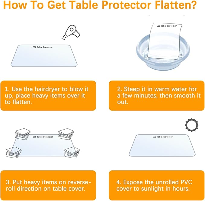 36 X 63 Inch Clear PVC Dining Table Protector Rectangular Plastic Vinyl Table Cover Cloth Desk Pad Mat for Office Computer Coffee Glass End Side Bar Table Top Countertop Wooden Furniture Protecton Mat
