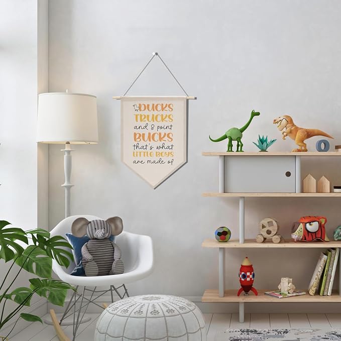 Nursery Decor Boy Room Decor, Gamer Room Decoration, Boho Twin Bedroom Sign, Canvas Hanging Flag Banner Wall Sign Decorations Gift for Bedroom Playroom Front Door