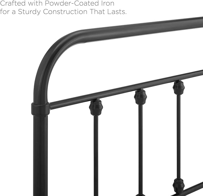 Modway MOD-6152-BLK Sage Twin Metal Headboard, Black