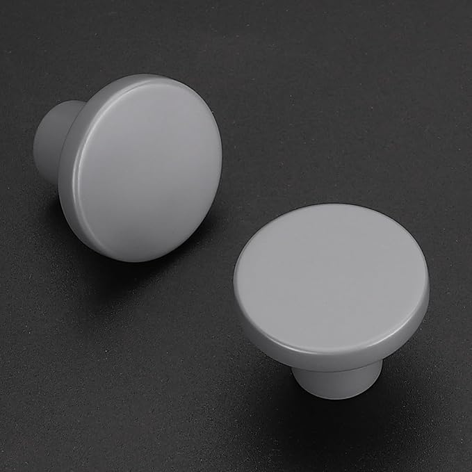 Ravinte 20 Pack Cabinet Knobs Grey Kitchen Cabinet Knobs Round Dresser Drawer Pulls Closet Door Pulls 1-1/5 Inch