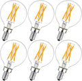 LiteHistory e12 led dimmable g16.5 Light Bulb 6W Equal 60 Watt 600lm AC120V e12 Candelabra Bulb 60 Watt for Chandeliers,Ceiling Fan,Vanity Warm White 2700K Globe e12 Light Bulb 6Pack