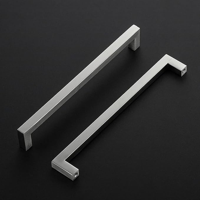 Ravinte 15 Pack Brushed Nickel Kitchen Cabinet Handles 8-4/5 Inch Cabinet Pulls Square Kitchen Hardware for Cabinet Drawer Pulls Drawer Handles Come with Screwdriver