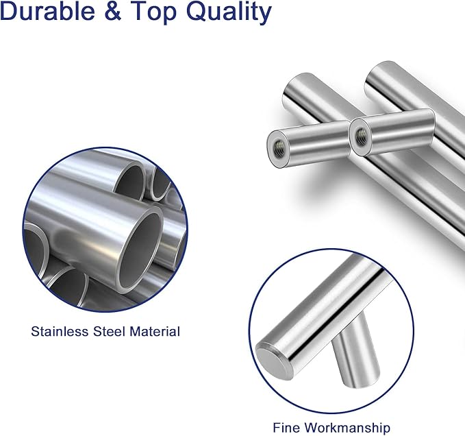 HBL' 30 Pack | 3 Inch Center to Center Brushed Nickel Cabinet Pulls Kitchen Cabinet Handles,Made of Stainless Steel,Ideal for Cabinet,Drawer,Cupboard and Wardrobe.