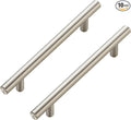 JOY DECOR 10 Pack Cabinet Handles, Brushed Nickel Cabinet Pulls, 5 in Hole Center Kitchen Cabinet Handles, Stainless Steel T Bar Handles for Dresser Drawers