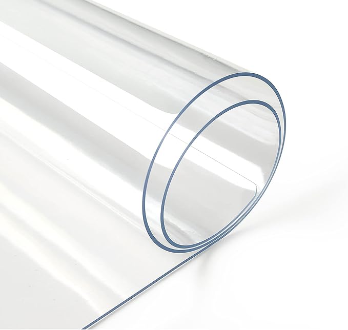 Deep Dream 1.5mm Clear Desk Cover Protector, 18×36 Inch Clear Desk Cover, Rectangular Vinyl Desk Pad, PVC Plastic Table Cover for Office, Dresser, Night Stand, Computer & Writing Desk Tabletop