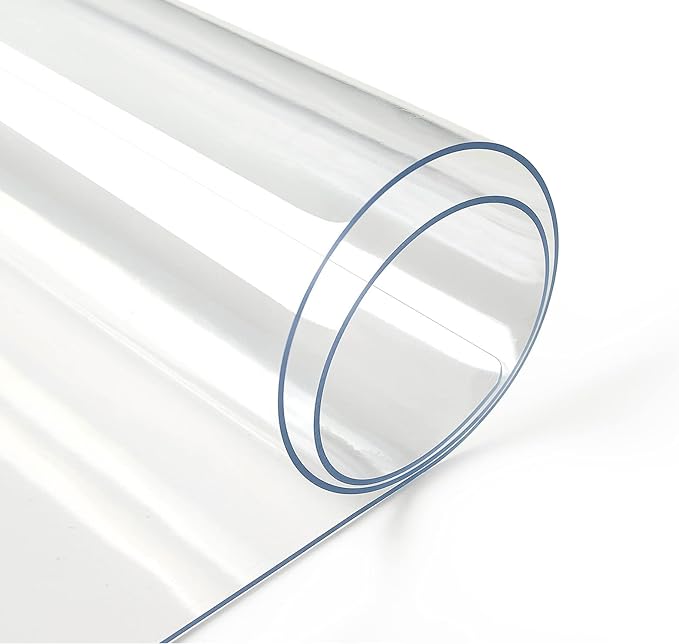 Deep Dream 1.5mm Clear Desk Cover Protector, 12×60 Inch Clear Desk Cover, Rectangular Vinyl Desk Pad, PVC Plastic Table Cover for Office, Dresser, Night Stand, Computer & Writing Desk Tabletop