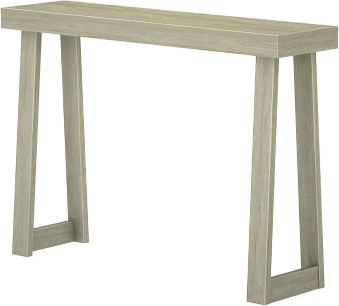 Plank+Beam Solid Wood Console Table, 46 Inch, Sofa Table, Narrow Entryway Table for Hallway, Behind The Couch, Living Room, Foyer, Easy Assembly, Seashell