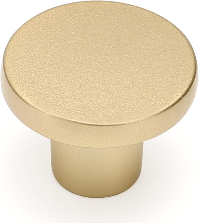 Ravinte 10 Pack Cabinet Knobs Sandy Gold Kitchen Cabinet Knobs Round Dresser Drawer Pulls Closet Door Pulls 1-1/5 Inch
