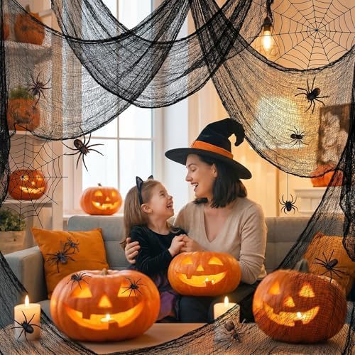 5Pcs Halloween Creepy Cloth Black 30×72inch - Halloween Decorations Clearance - Creepy Spooky Halloween Decorations Outdoor Indoor - Image 4
