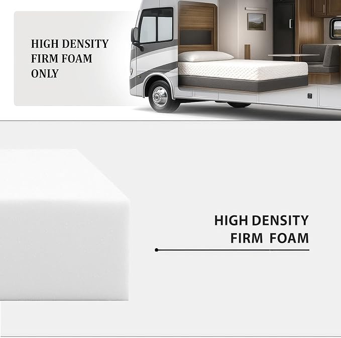 Foamma 6” x 36” x 72” Truck, Camper, RV High-Density Bunk Mattress Foam Replacement, Made in USA, Comfortable, Travel Trailer, CertiPUR-US Certified, Cover Not Included