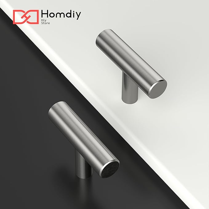 homdiy 400Pack Cabinet Knobs - Brushed Nickel Drawer & Door Knobs - 2in Modern Cabinet Hardware for Kitchen & Dresser Drawers