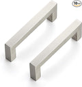 Ravinte 10 Pack 4 Inch Kitchen Square Cabinet Handles Satin Nickel Pulls Brushed Nickel Drawer Pulls Cabinet Hardware Kitchen Handles