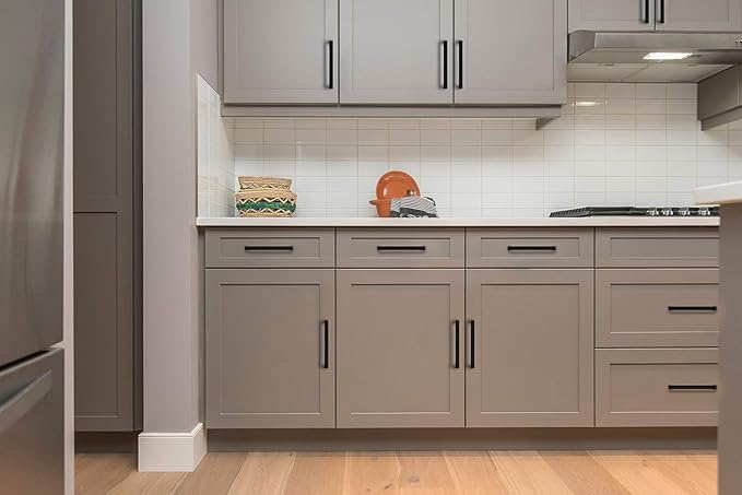 Ravinte 20 Pack 5 Inch Kitchen Square Cabinet Handles Matte Black Pulls Black Drawer Pulls Kitchen Cabinet Hardware Handles