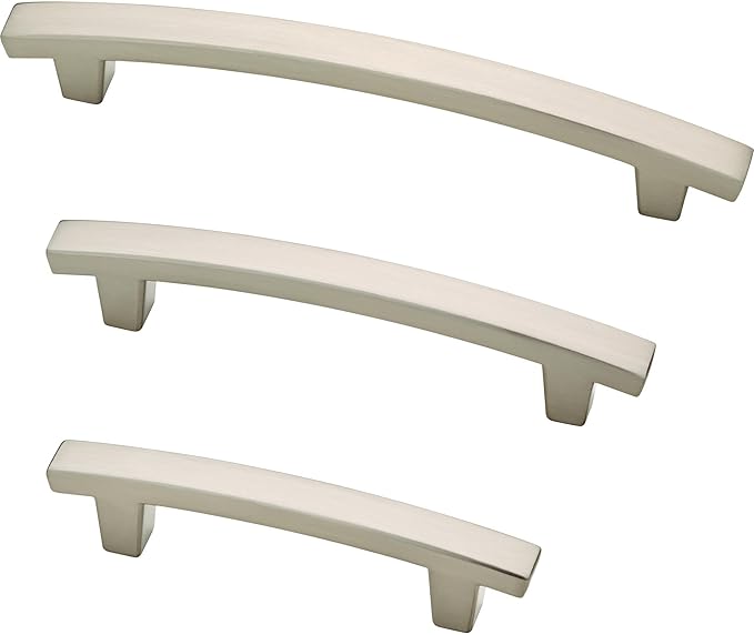 Franklin Brass (5-Pack) – Satin Nickel Cabinet Handles, 5-1/16 Inch Hole Center, Pulls for Drawers, Kitchen Cabinet Door, Dressers | Pierce