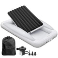 ELTOW Toddler Blow-Up Mattress with Sides, Inflatable Toddler Travel Bed with Safety Bumpers, Portable Kids Air Mattress for Travel, Complete Set with High-Speed Pump & Carry Bag - Black
