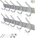 GlazieVault Coat Rack Wall Mount - Stainless Steel (2 Pack) - Heavy Duty Hooks for Hat, Towel, Robes, Jacket, Clothes - Bathroom, Entryway Hanger