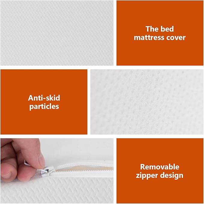 PayLessHere 10 Inch Full Mattress Gel Memory Foam Mattress CertiPUR-US Certified,Removable Soft Cover,Full mattresses for Bed Frame, Bunk Bed, Trundle, Daybed,White，Fiberglass Free