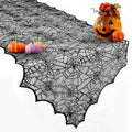 Halloween Table Runner, Black Lace Spider Web Table Runners for Halloween Decor/Party Dinner Table Decoration 18 x 72Inch by sogiv