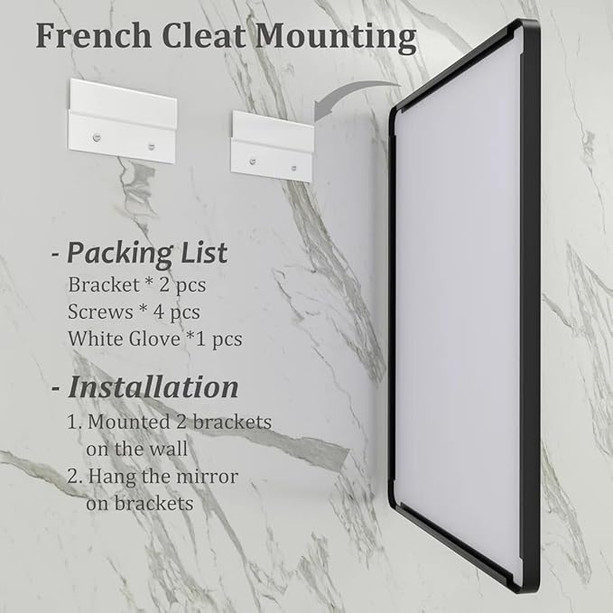 66x36 Inch Black Metal Framed Bathroom Mirror for Wall, Large Rounded Rectangle Mirror, Matte Black Bathroom Vanity Mirror, Anti-Rust, Shatterproof, Hangs Horizontally or Vertically