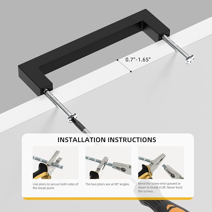 goldenwarm 22 Pack 5 Inch Black Cabinet Handles Matte Black Drawer Pulls Stainless Steel Cabinets Hardware Square Bar Modern for Kitchen Bathroom Cupboard