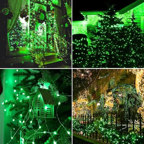 Joomer Solar Fairy Lights, 2-Pack Total 80FT 240LED String Lights, Green - Image 6