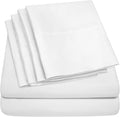 King Size Bed Sheets - 6 Piece 1500 Supreme Collection Fine Brushed Microfiber Deep Pocket King Sheet Set Bedding - 2 Extra Pillow Cases, Great Value, King, White