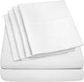 Cal King Size Bed Sheets - 6 Piece 1500 Supreme Collection Fine Brushed Microfiber Deep Pocket California King Sheet Set Bedding - 2 Extra Pillow Cases, Great Value, California King, White