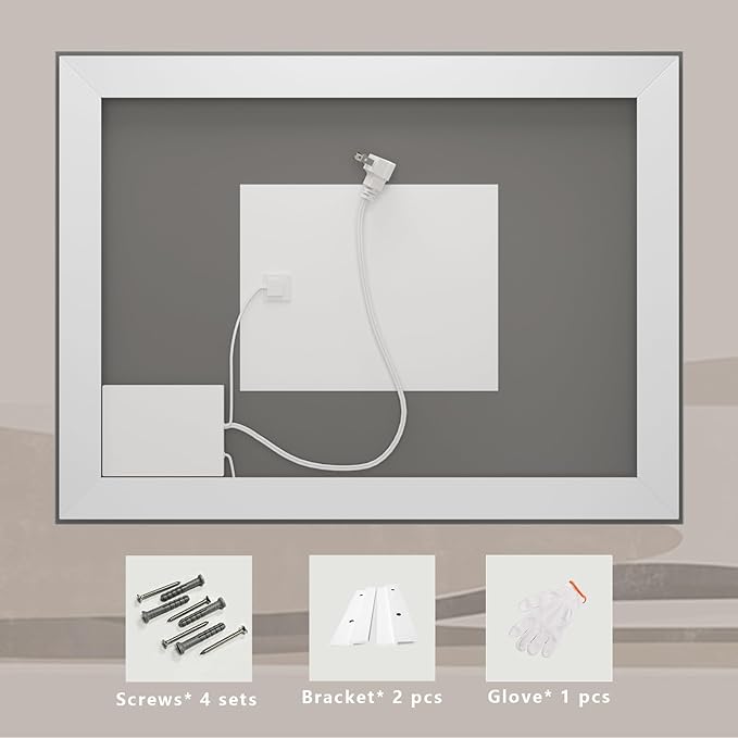 44x 30 LED Mirror for Bathroom, Lighted Vanity Mirror with Lights, Dimmable, Anti-Fog, ETL Listed (Front Lit + Backlit)